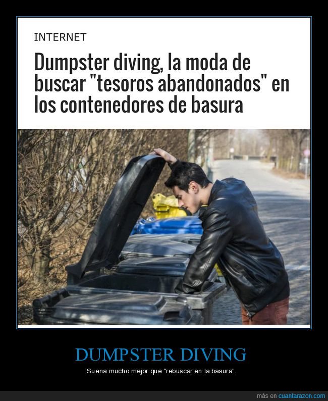 dumpster diving,buscar,basura