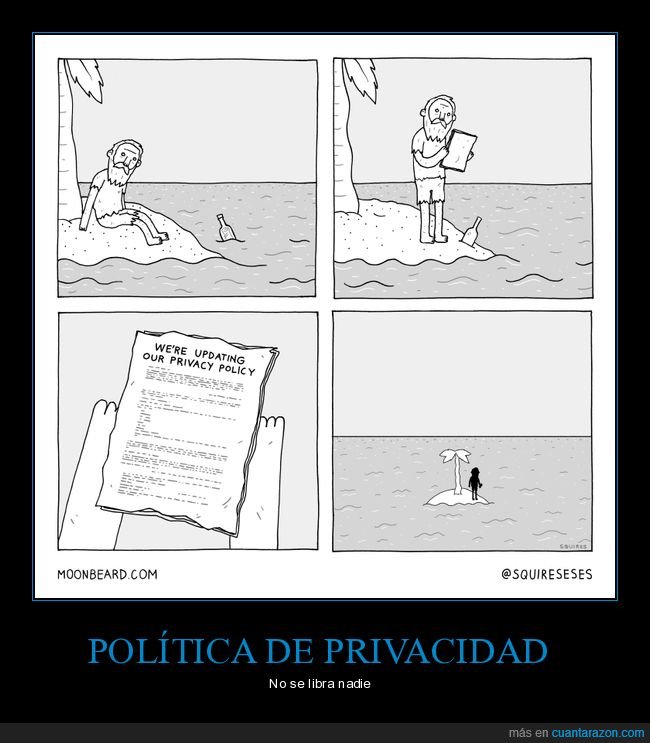 política de privacidad,náufrago,isla,mensaje,botella