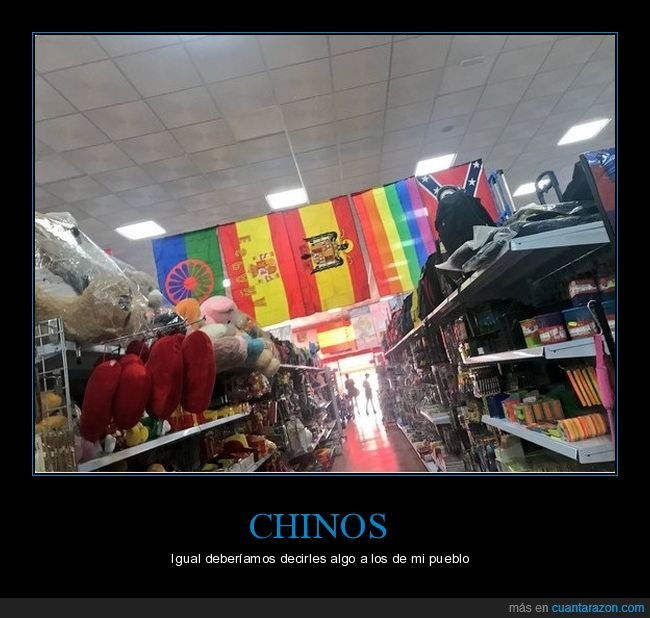 chinos,banderas,tienda