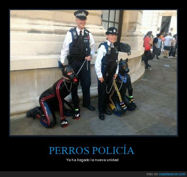policía,perros,sado,wtf