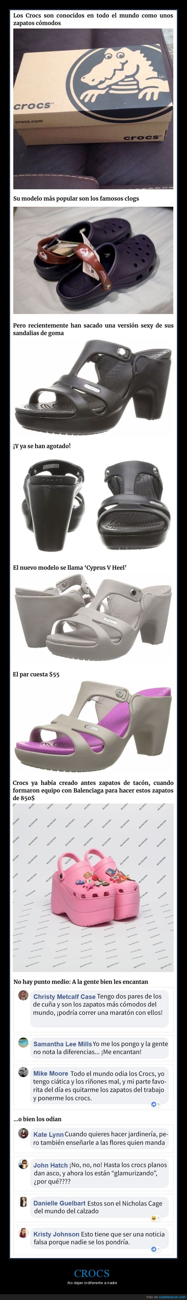Crocs de best sale tacon alto