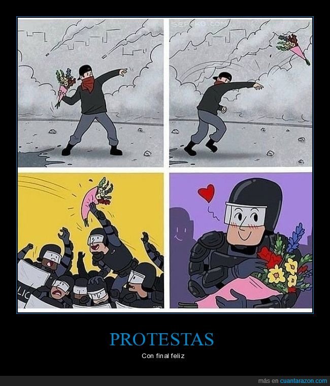 antidisturbios,lanzando,policía,protesta,ramo