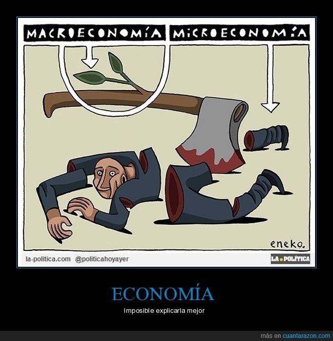 macroeconomía,microeconomía,hacha,hojas