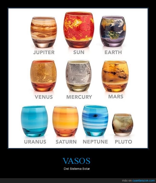 vasos,sistema solar,planetas