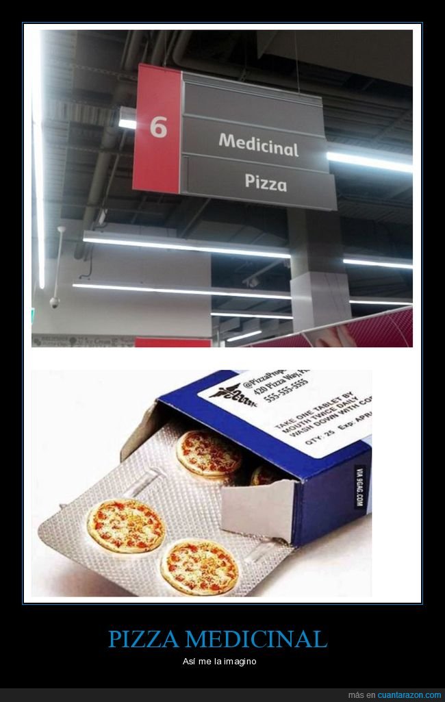 pizza,medicinal,supermercado,cartel