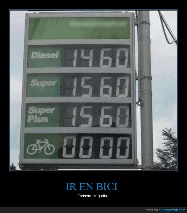 bicicleta,gasolina,precios