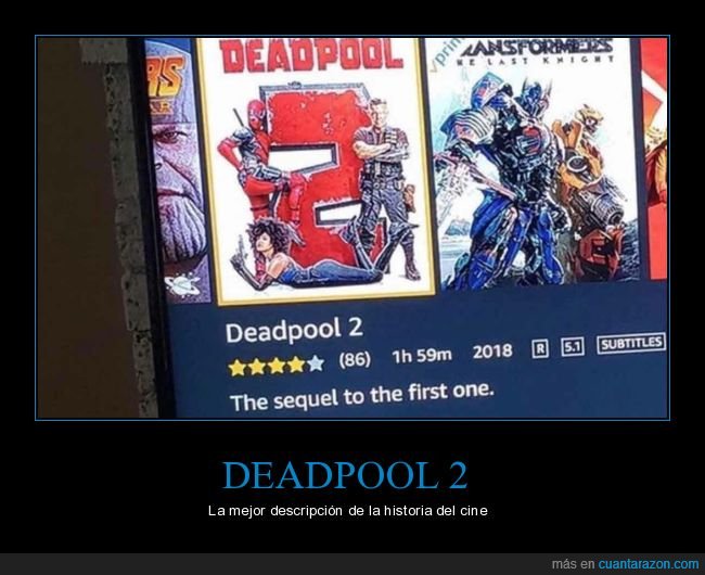 deadpool 2,descripción,primera,secuela,wtf