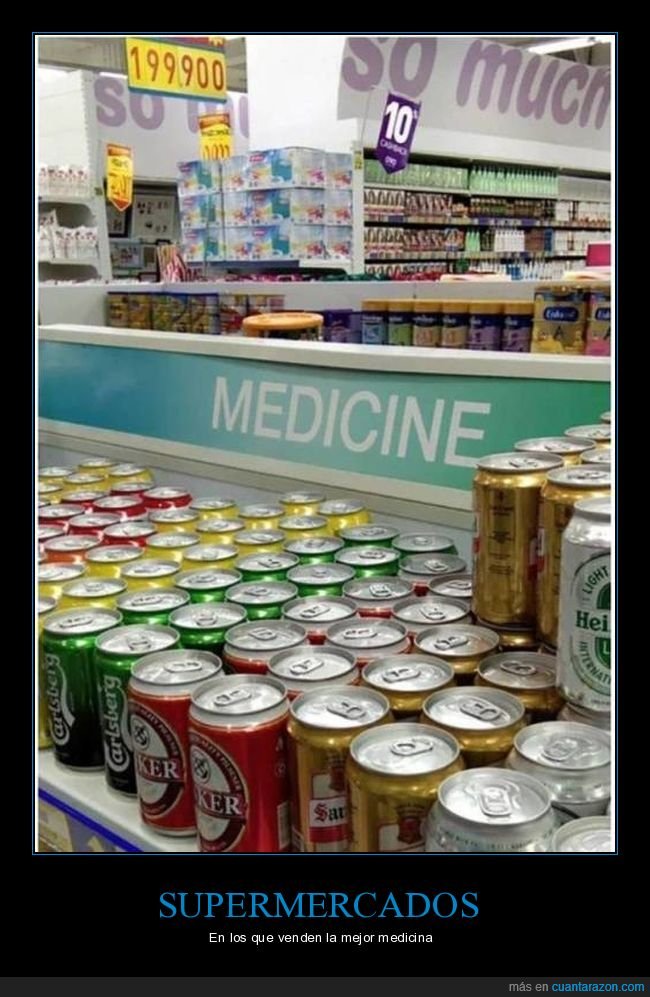 supermercado,medicina,cerveza