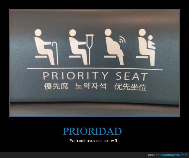 asiento,prioridad,embarazadas,wifi
