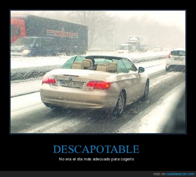 coche,descapotable,nieve,fail