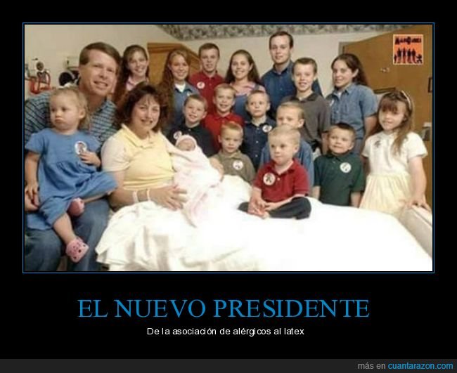 presidente,hijos,familia numerosa,latex