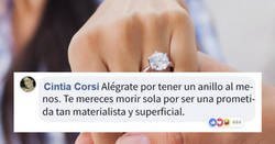 Enlace a Critica por Interntet a su novio por comprarle un anillo barato según ella, y la despellejan viva