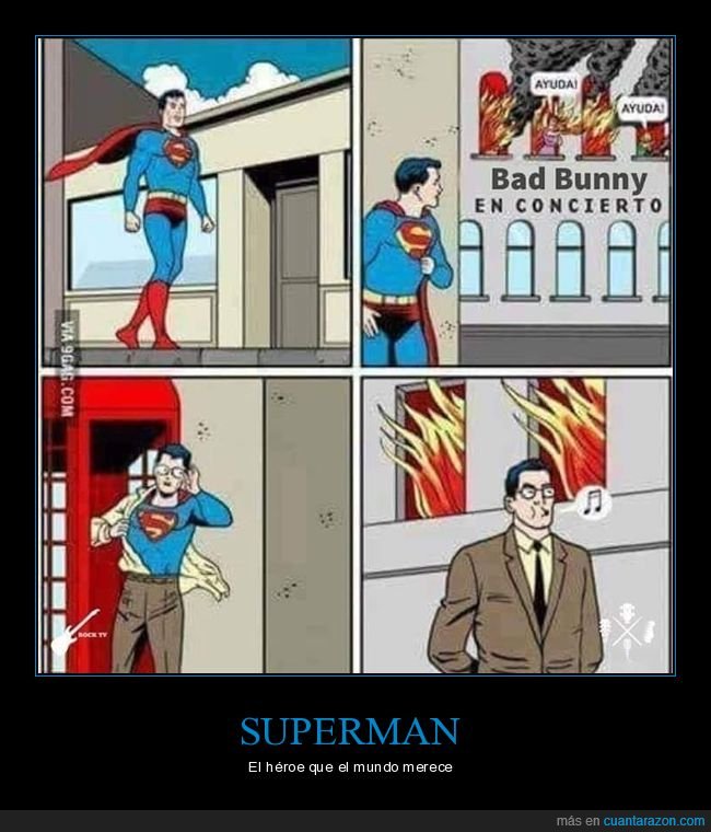 bad bunny,clark kent,concierto,superman