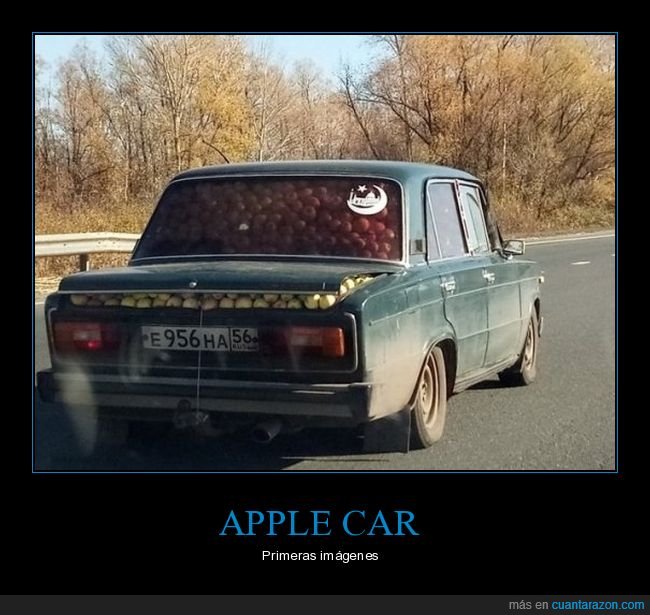 coche,manzanas,apple car
