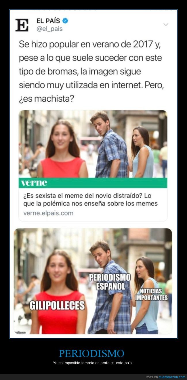 meme,distracted guy,sexista,periodismo