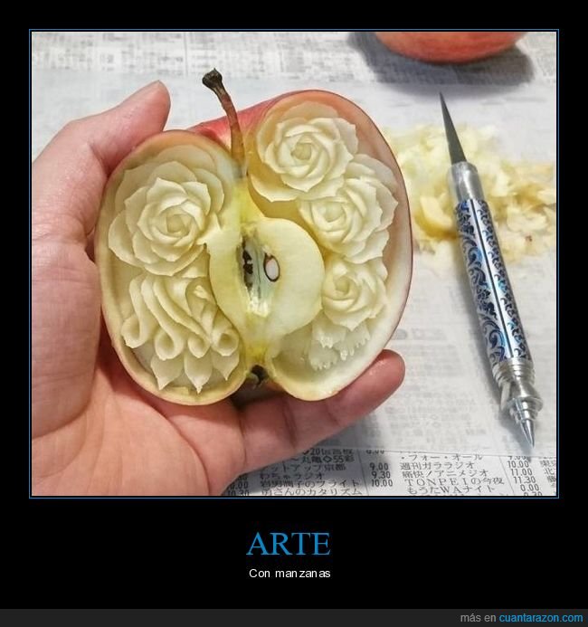 manzana,tallada,arte