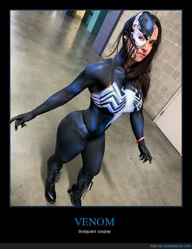 venom,bodypaint,cosplay