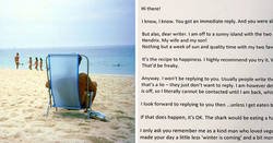 Enlace a Este hombre escribió a un compañero que estaba de vacaciones, y recibió una divertida auto-respuesta