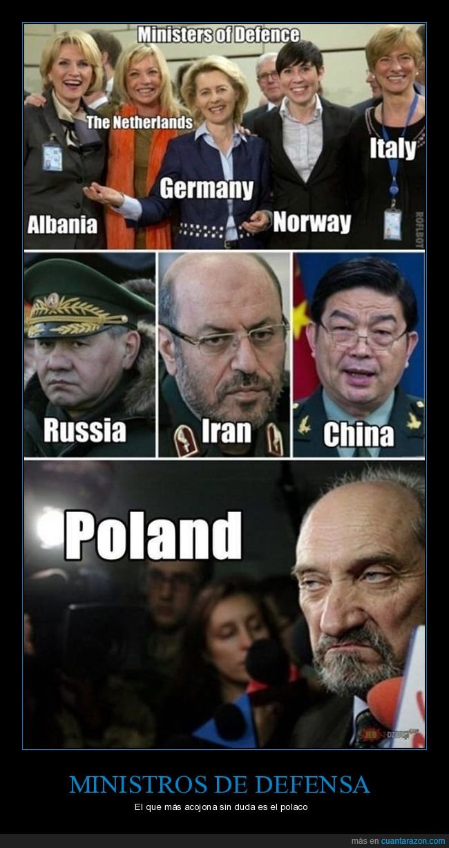 cara,ministros de defensa,países,polaco