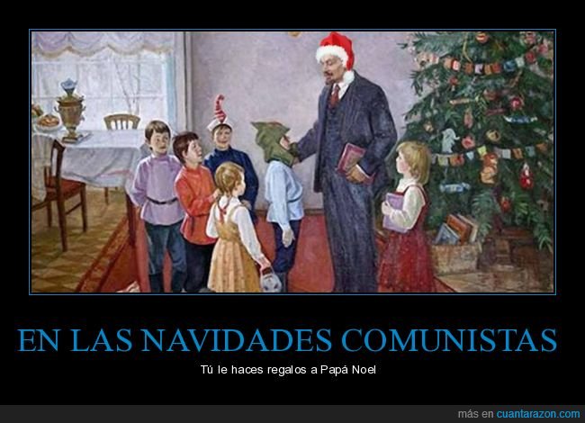 navidad,comunista,regalos,papá noel,lenin