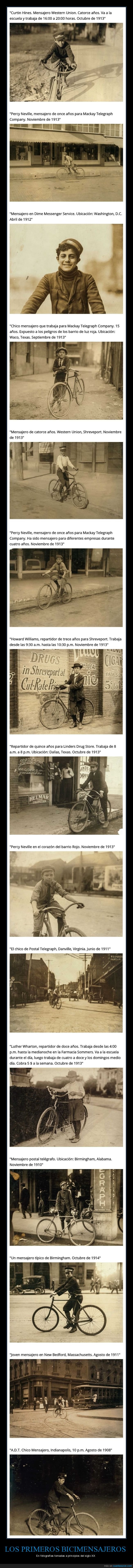 mensajeros,bicicletas,fotografía,retro