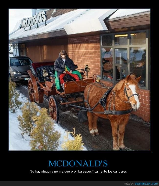 mcdonald's,carruaje,caballo