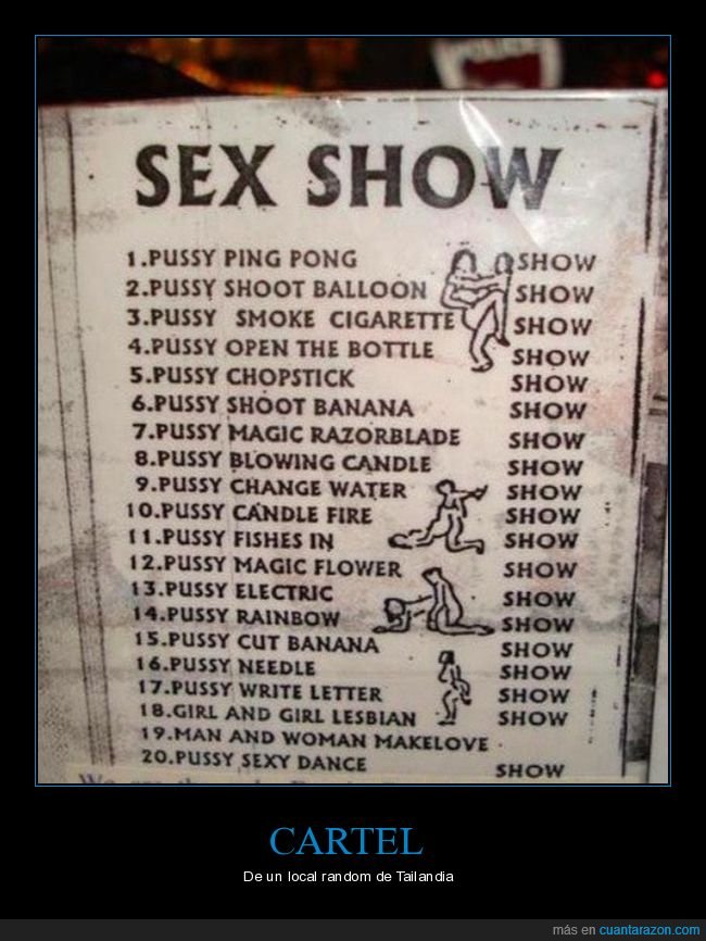sex show,tailandia,wtf