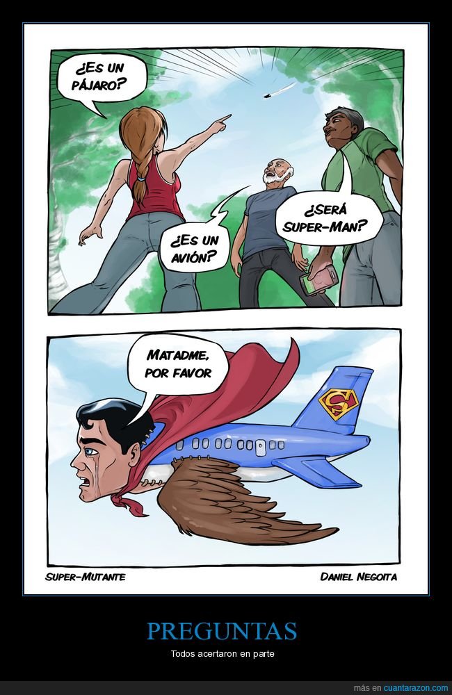 pájaro,avión,superman