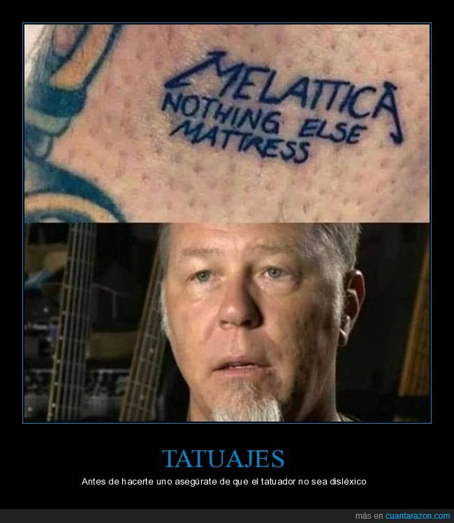 tatuaje,metallica,nothing else matters,fails