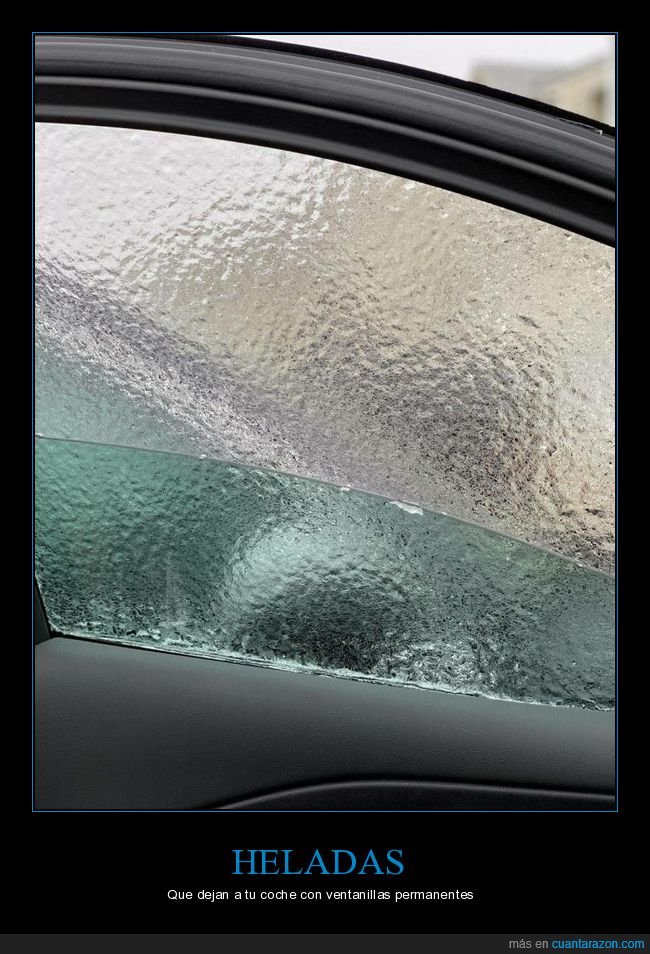 coche,hielo,ventanilla