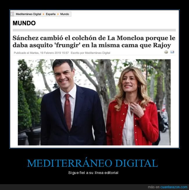 mediterráneo digital,pedro sánchez,colchón,moncloa,rajoy,políticos