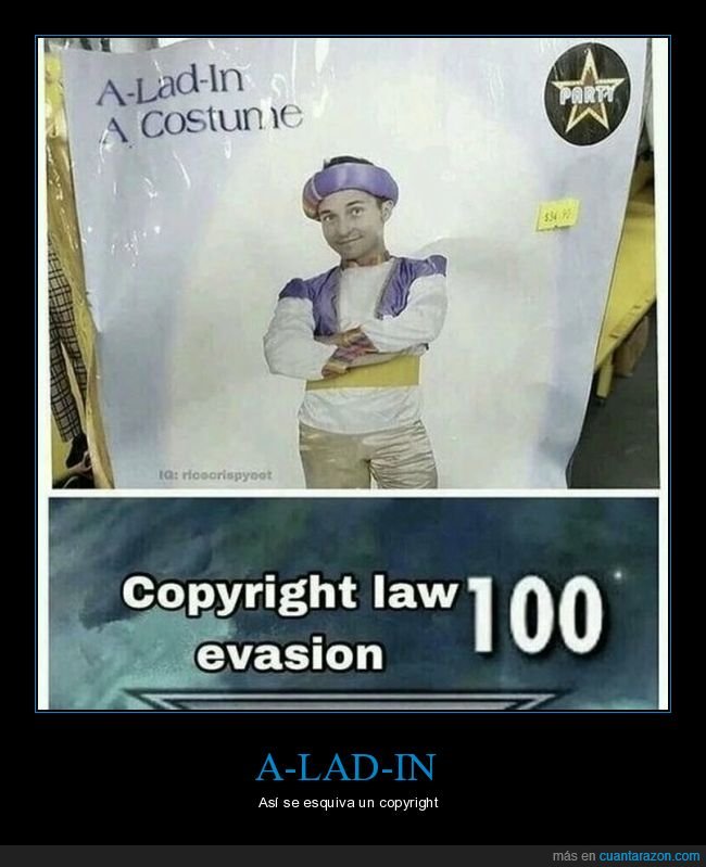 aladdin,disfraz,copyright