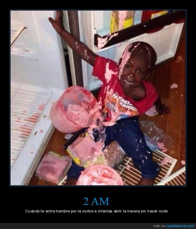 ruido,2 de la maána,niño,helado,fail,liada