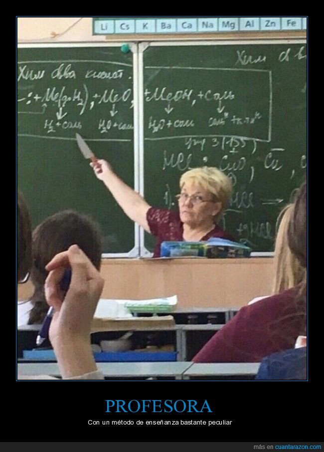 profesora,cuchillo,wtf