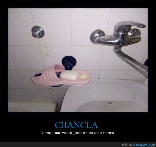 chancla,jabón,aseo,cutre