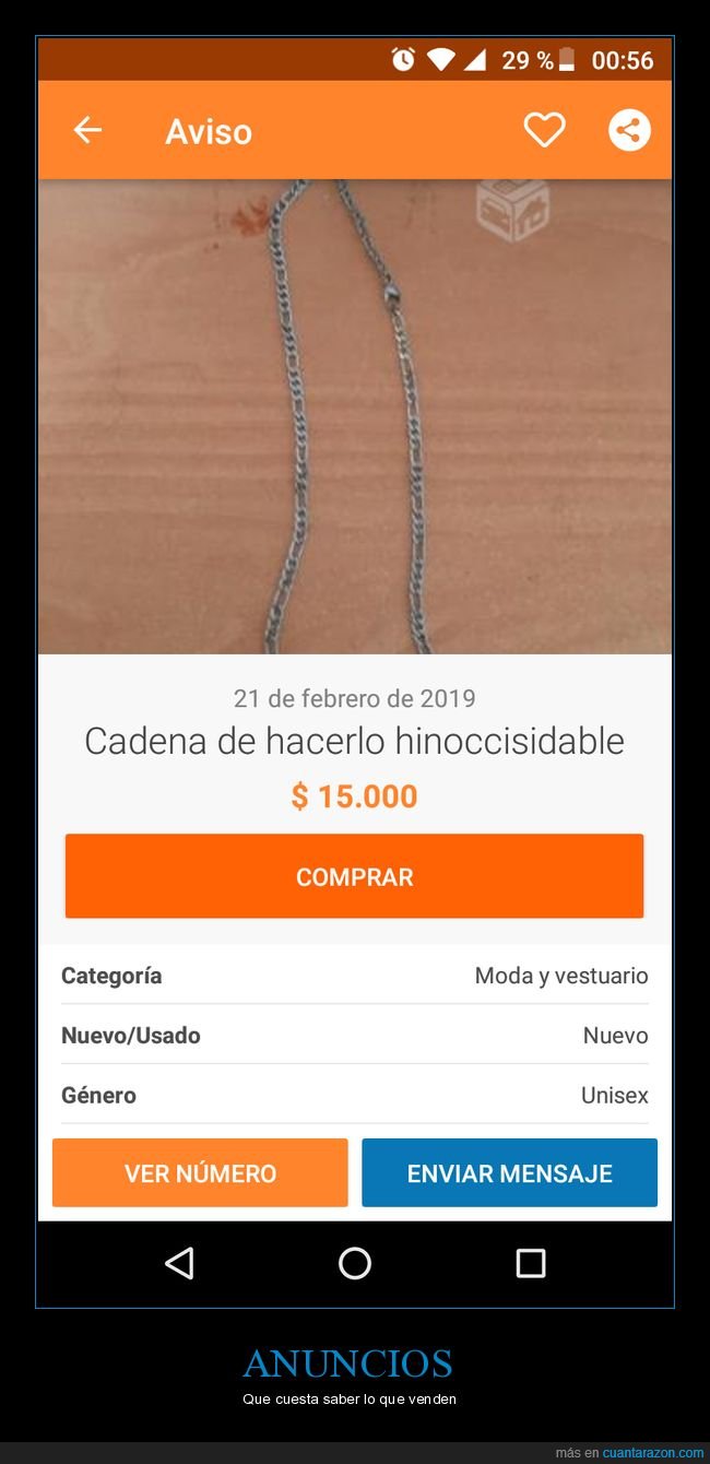 anuncio,cadena,ortografía