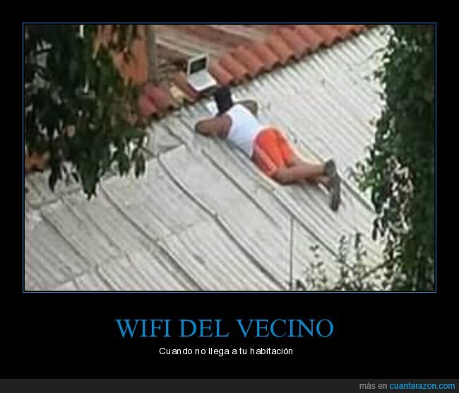 wifi,vecino,habitación,tejado