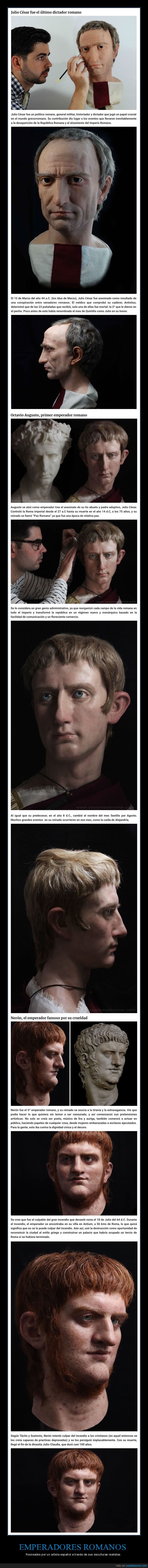 emperadores romanos,roma,esculturas,realistas
