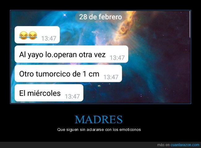 madre,aclararse,emoticonos,abuelo,operar,tumor