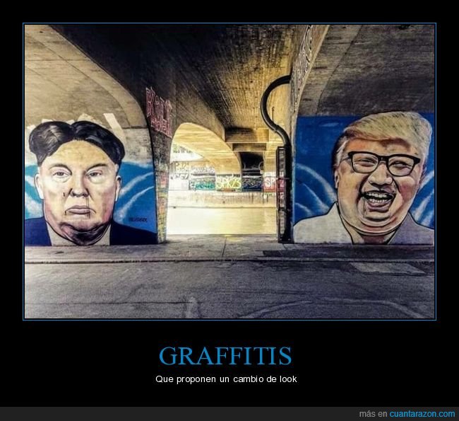 graffiti,donald trump,kim jong un,pelo