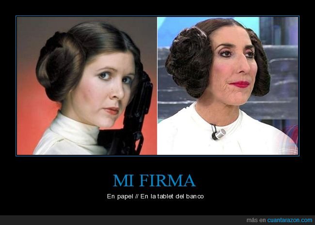 firma,papel,tablet,leia,paz padilla,star wars