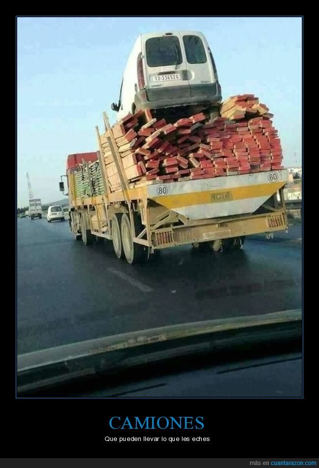 camión,ladrillos,furgoneta,wtf