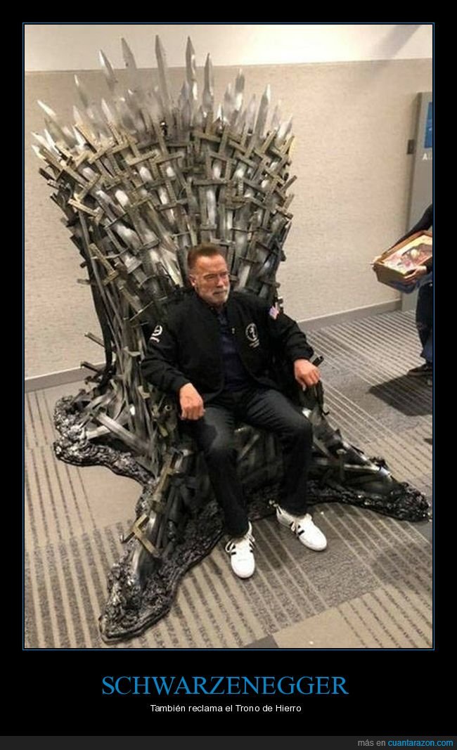 schwarzenegger,trono de hierro,juego de tronos