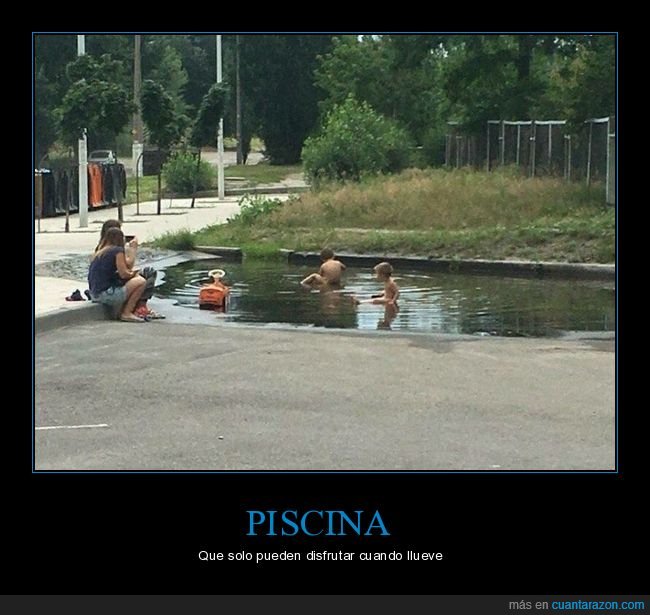 charco,piscina,niños,bañándose