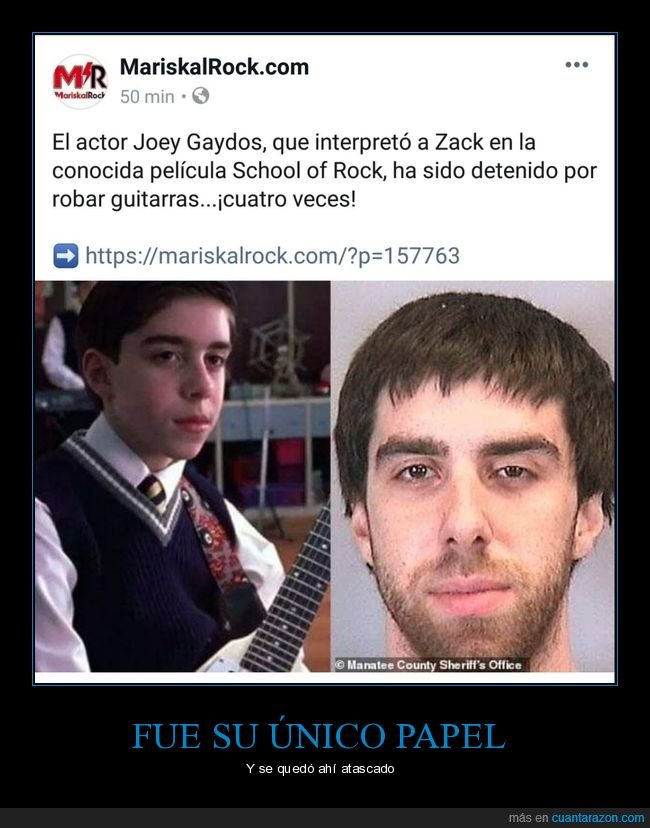 joey gaydos,detenido,robar,guitarra,guitarras,wtf,escuela de rock