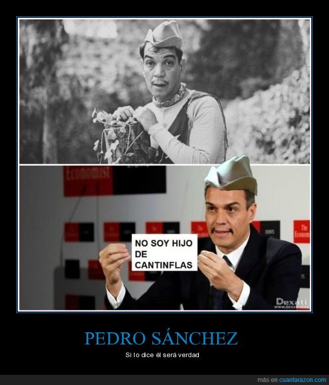 cantinflas,pedro sánchez,parecidos,políticos