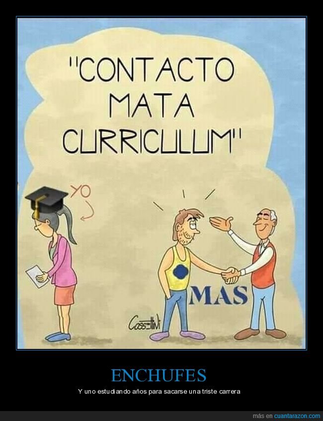 enchufe,estudios,trabajo,curriculum