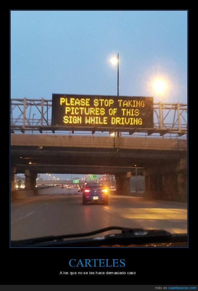 cartel,fotos,conduciendo
