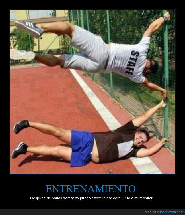 entrenamiento,hacer la bandera,entrenador