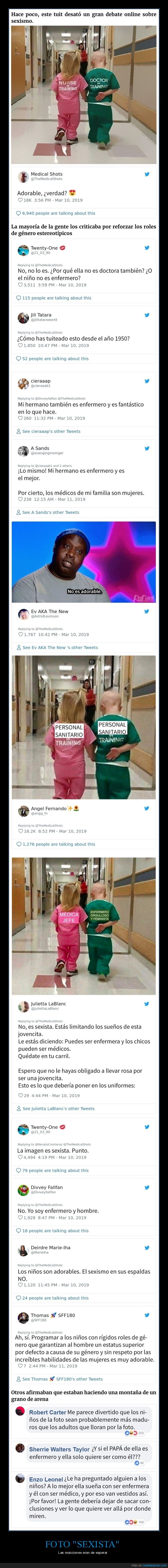 niños,médico,enfermera,sexismo